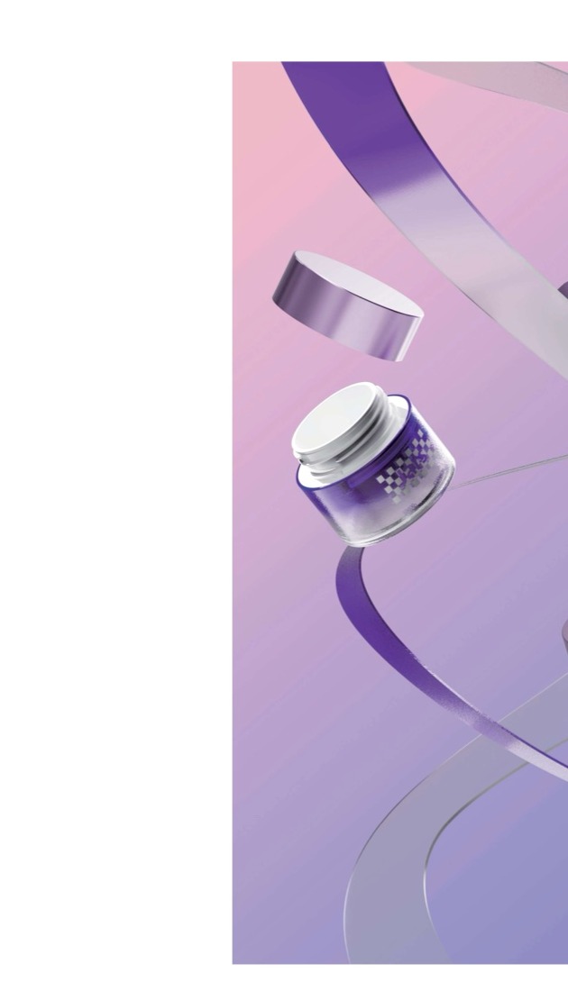 MEGEE violet cosmetic jar